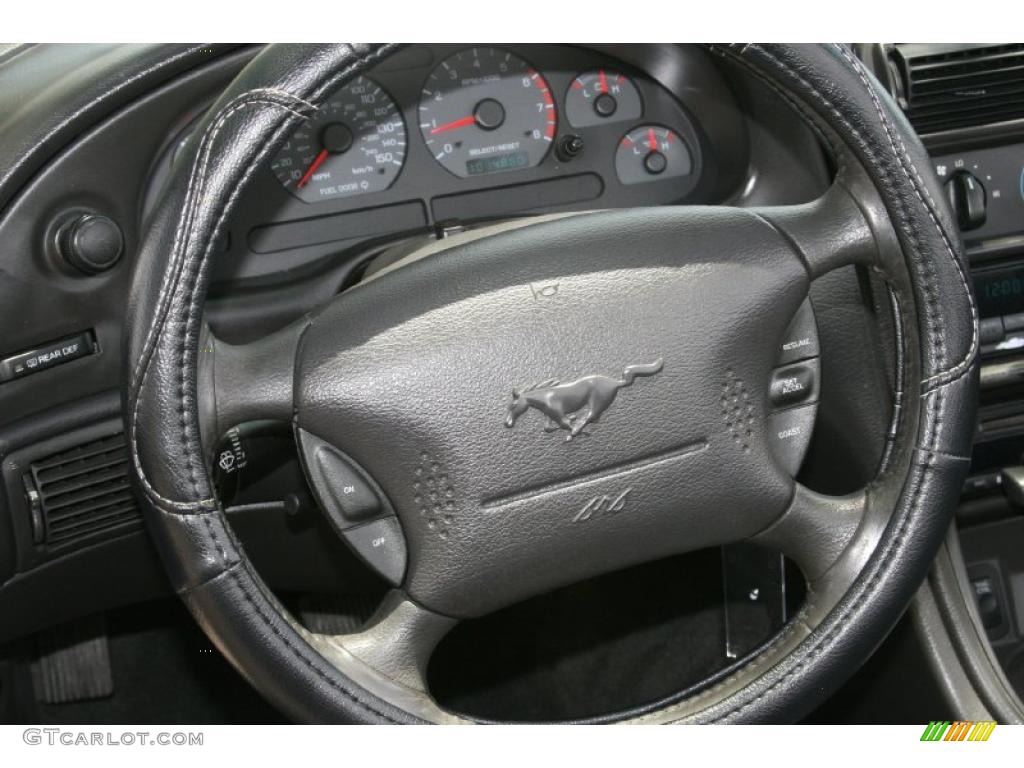 2000 Mustang GT Convertible - Silver Metallic / Dark Charcoal photo #9
