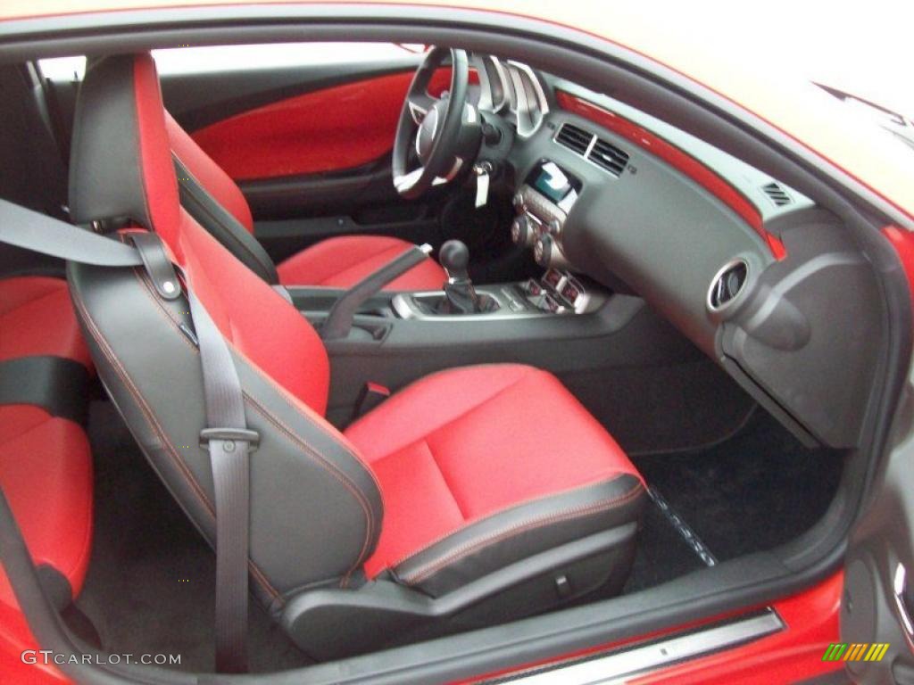 Black/Inferno Orange Interior 2010 Chevrolet Camaro SS/RS Coupe Photo #49704361