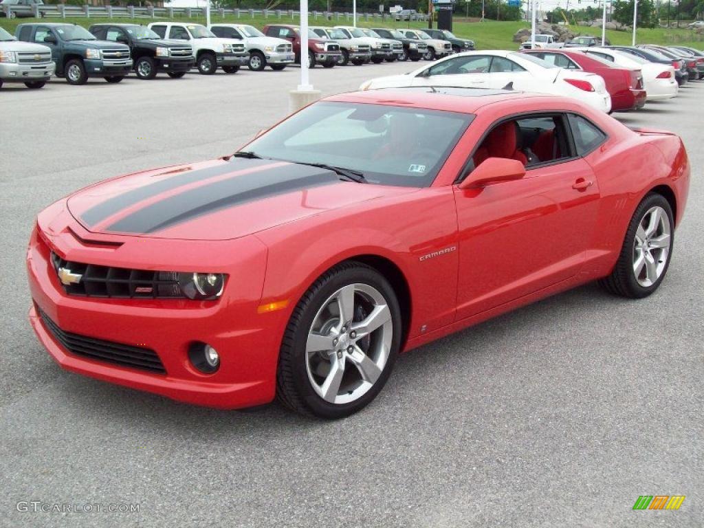 Inferno Orange Metallic 2010 Chevrolet Camaro SS/RS Coupe Exterior Photo #49704472