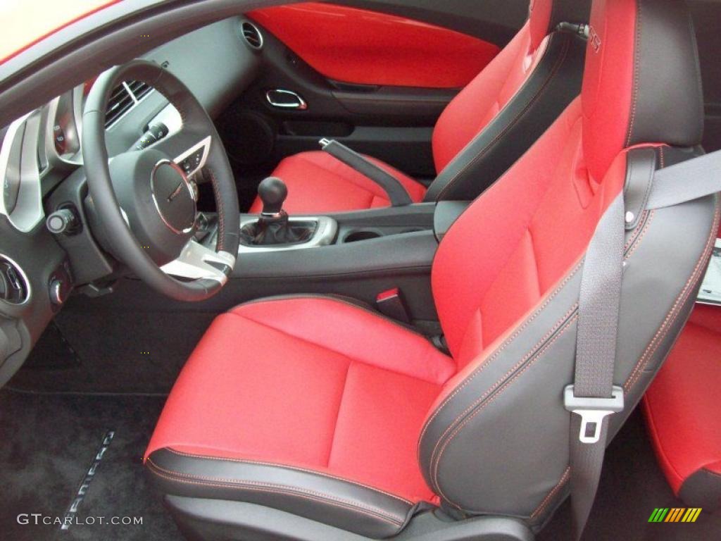 Black/Inferno Orange Interior 2010 Chevrolet Camaro SS/RS Coupe Photo #49704676