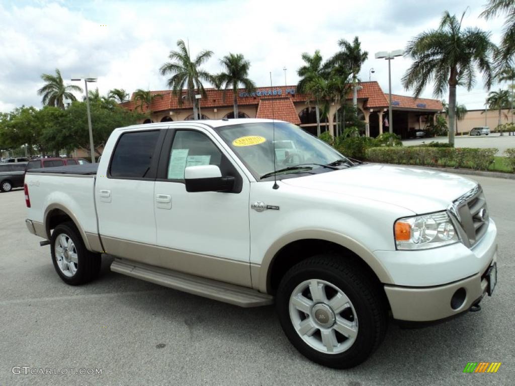 2007 F150 King Ranch SuperCrew 4x4 - White Sand Tri-Coat / Castano Brown Leather photo #1