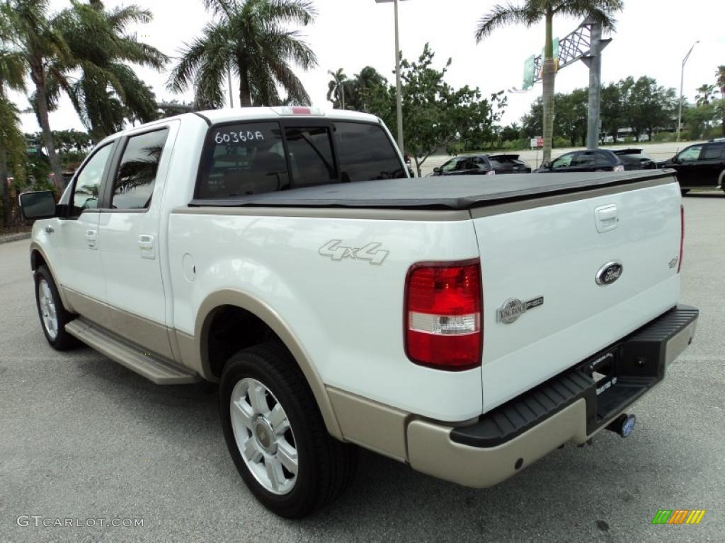 2007 F150 King Ranch SuperCrew 4x4 - White Sand Tri-Coat / Castano Brown Leather photo #9