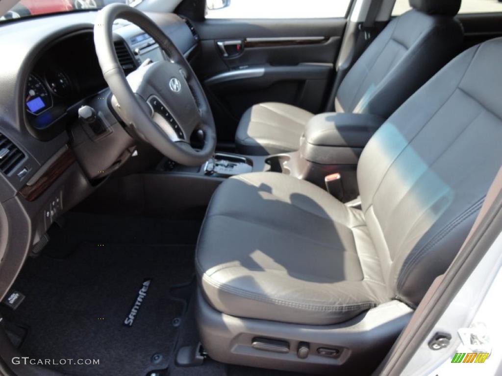 Gray Interior 2010 Hyundai Santa Fe Limited Photo #49706677
