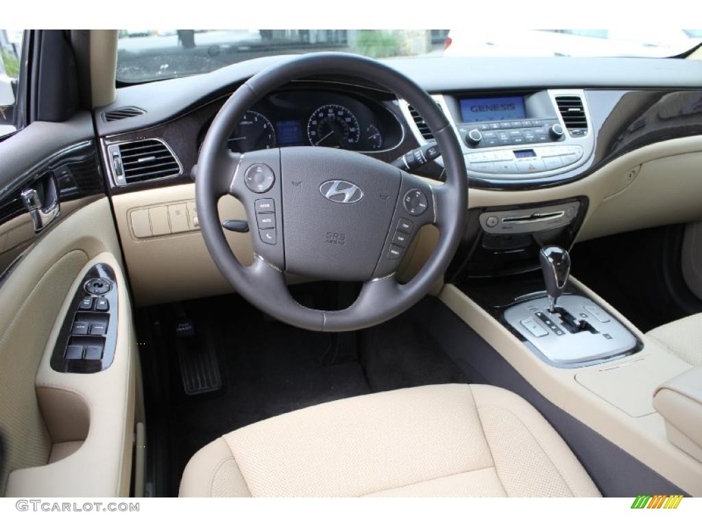 2010 Hyundai Genesis 3.8 Sedan Cashmere Dashboard Photo #49707466