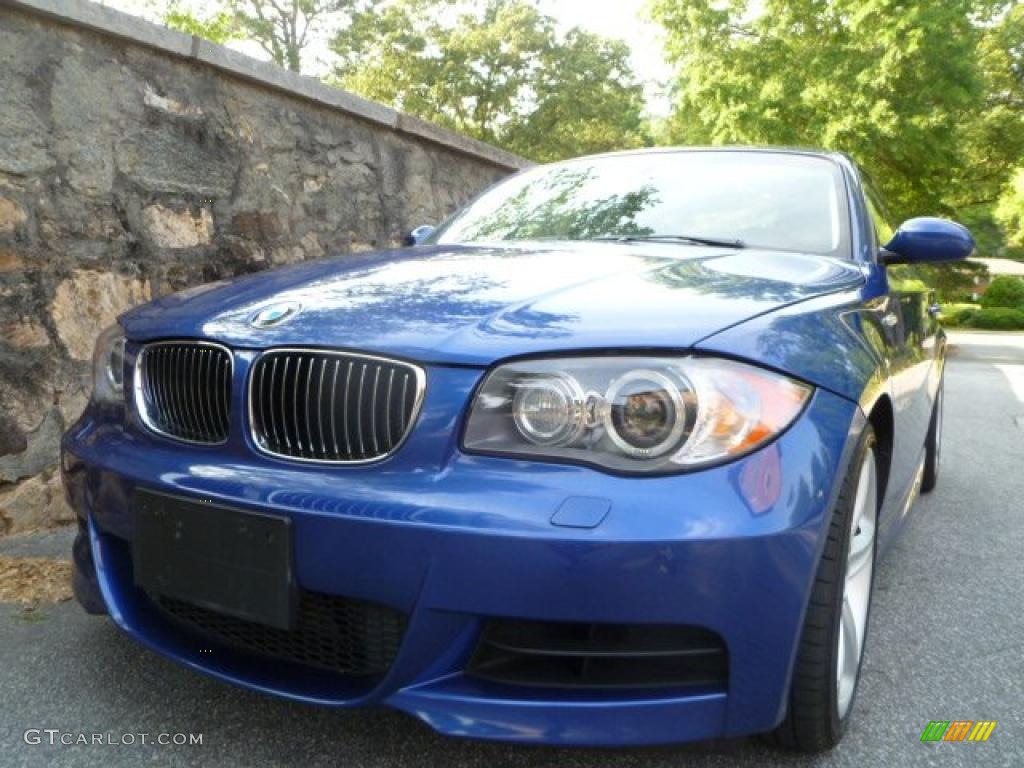 2008 1 Series 135i Coupe - Montego Blue Metallic / Grey photo #14