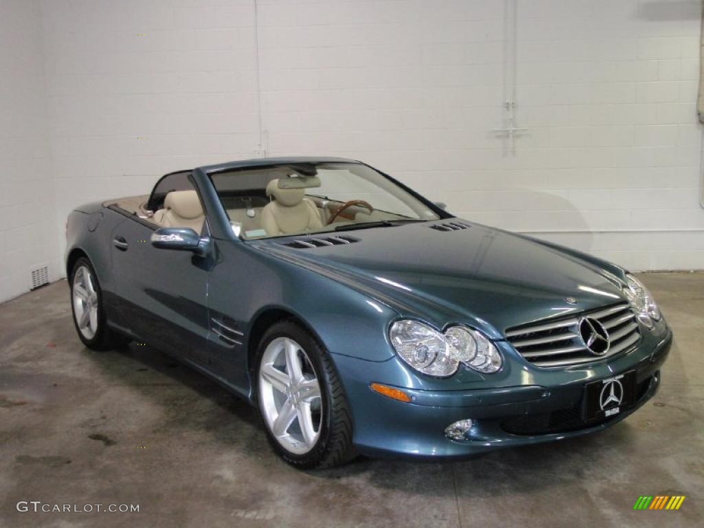 Aegean Blue Metallic 2006 Mercedes-Benz SL 500 Roadster Exterior Photo #49708498