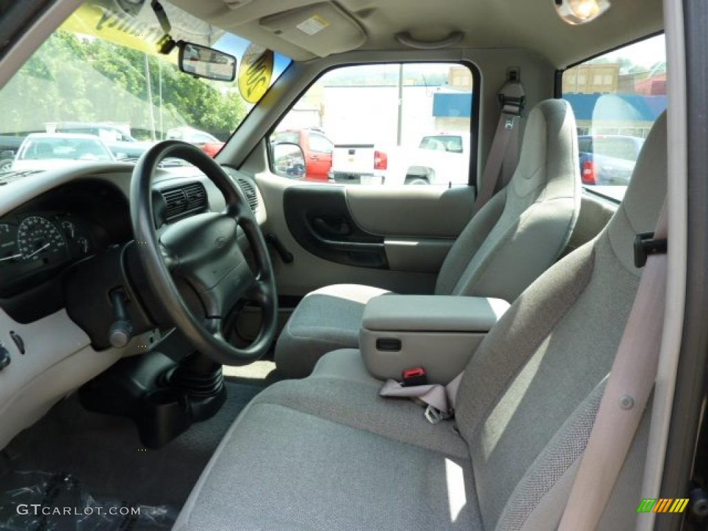 Medium Graphite Interior 2000 Ford Ranger XL Regular Cab 4x4 Photo #49710456