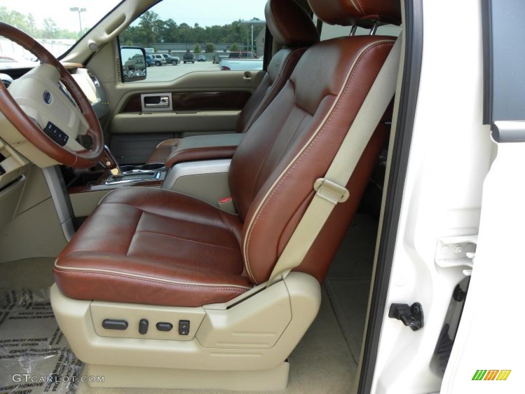 Chaparral Leather/Camel Interior 2009 Ford F150 Lariat SuperCrew Photo #49711465