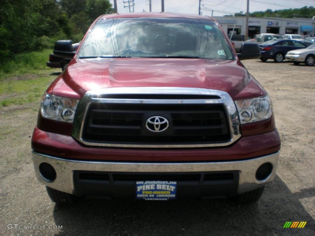 2010 Tundra Double Cab 4x4 - Salsa Red Pearl / Sand Beige photo #2