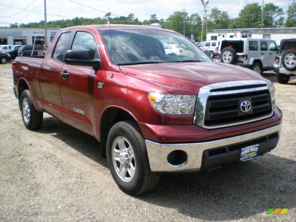2010 Tundra Double Cab 4x4 - Salsa Red Pearl / Sand Beige photo #3