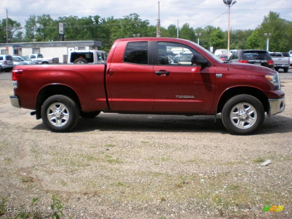 2010 Tundra Double Cab 4x4 - Salsa Red Pearl / Sand Beige photo #4