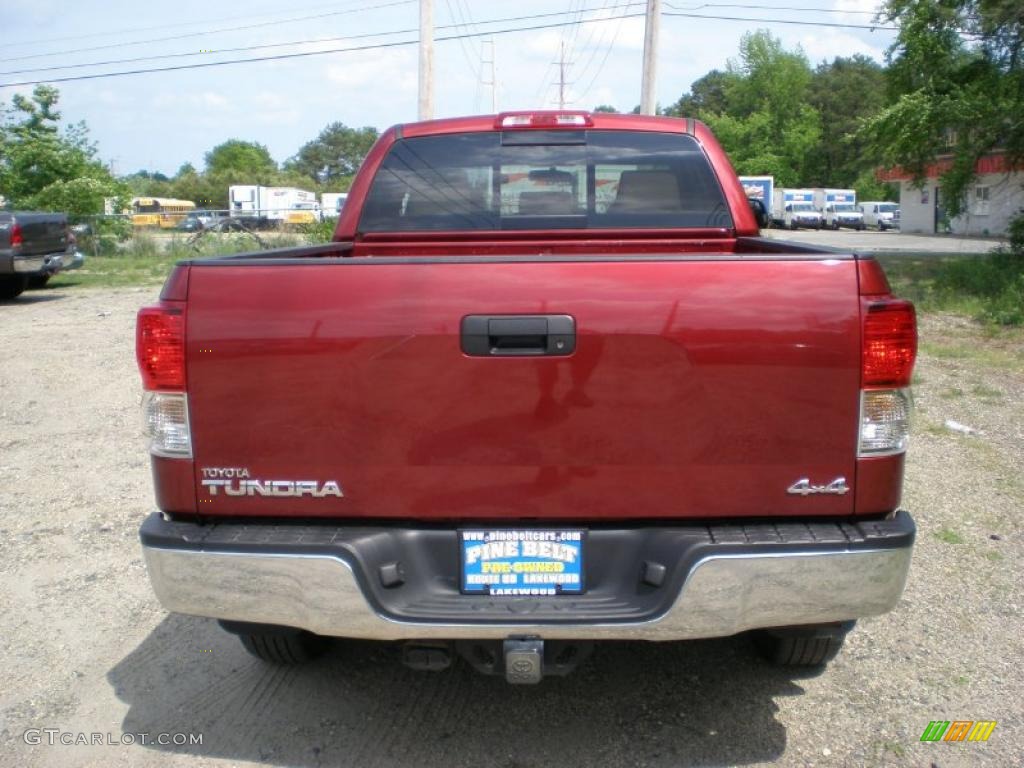 2010 Tundra Double Cab 4x4 - Salsa Red Pearl / Sand Beige photo #6