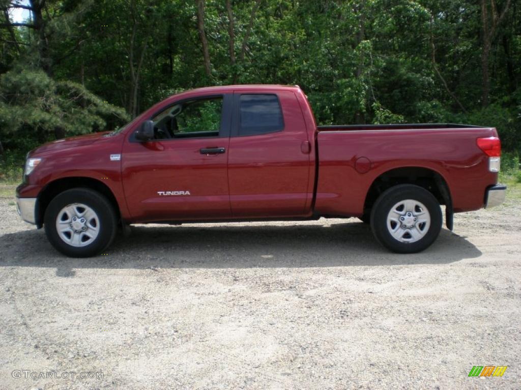 2010 Tundra Double Cab 4x4 - Salsa Red Pearl / Sand Beige photo #8