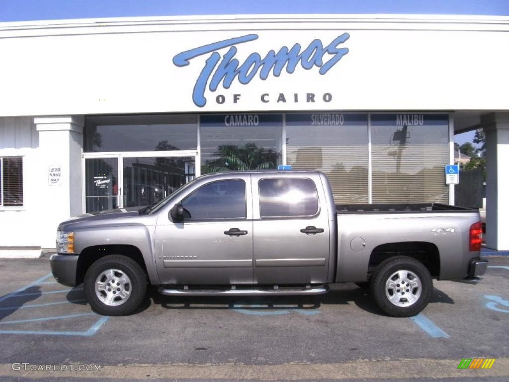 2008 Silverado 1500 LT Crew Cab 4x4 - Graystone Metallic / Ebony photo #1