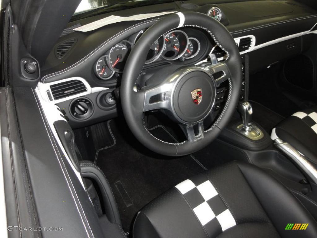 2011 Porsche 911 Speedster Black/Speedster Details Steering Wheel Photo #49713073