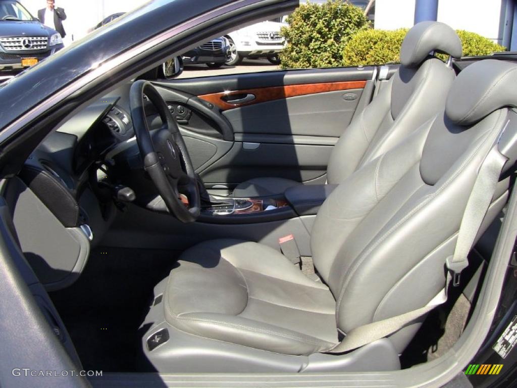 Charcoal Interior 2003 Mercedes-Benz SL 500 Roadster Photo #49714171
