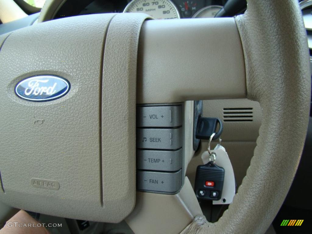 2005 F150 Lariat SuperCrew - Medium Wedgewood Blue Metallic / Tan photo #23
