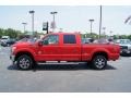 2011 Vermillion Red Ford F250 Super Duty Lariat Crew Cab 4x4  photo #5