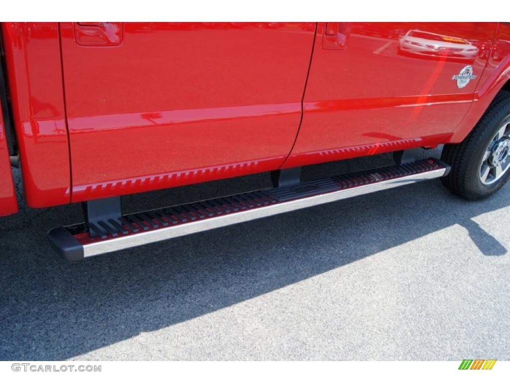 2011 F250 Super Duty Lariat Crew Cab 4x4 - Vermillion Red / Adobe Two Tone Leather photo #18