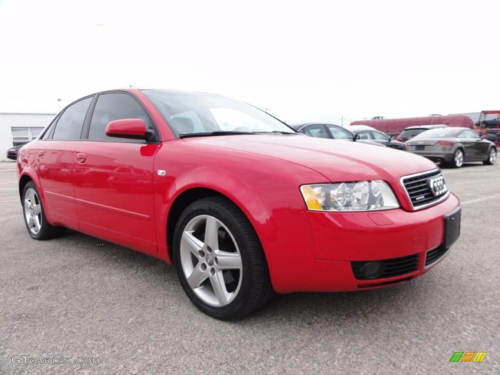 Brilliant Red 2004 Audi A4 1.8T quattro Sedan Exterior Photo #49715665