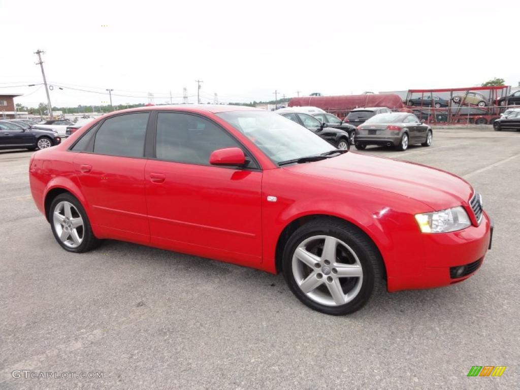 Brilliant Red 2004 Audi A4 1.8T quattro Sedan Exterior Photo #49715677