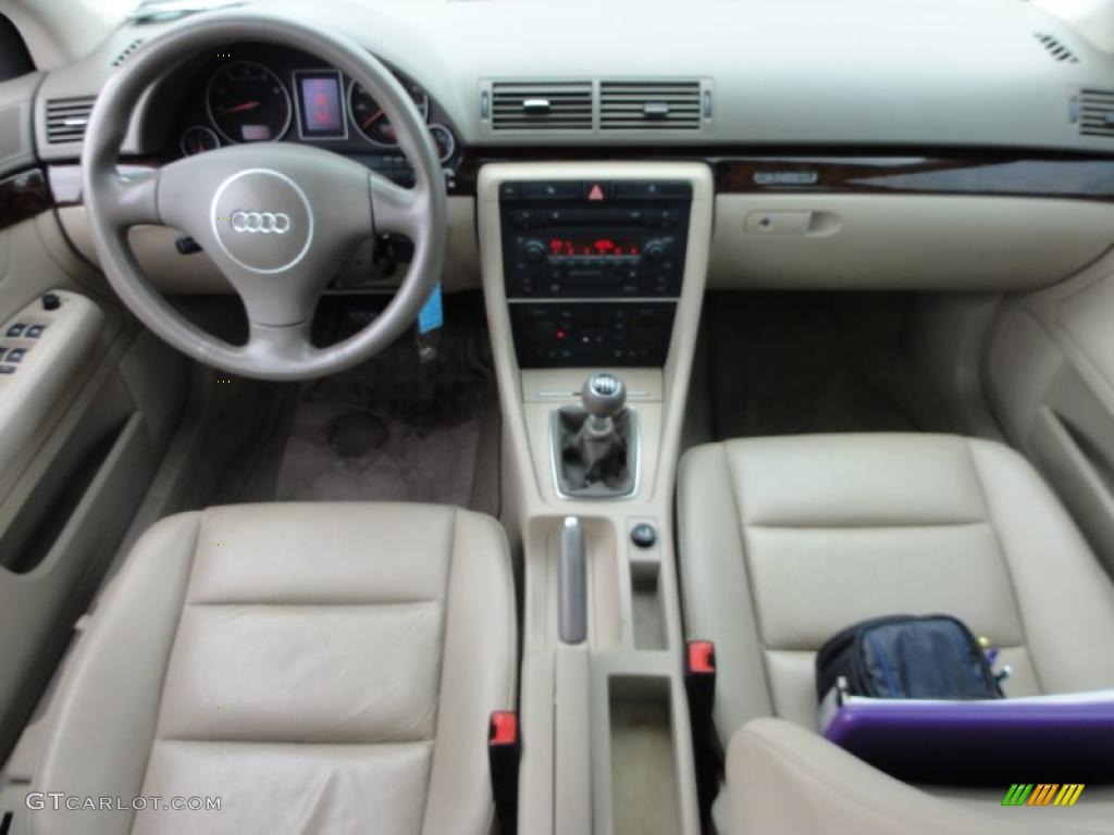 2004 Audi A4 1.8T quattro Sedan Beige Dashboard Photo #49716007