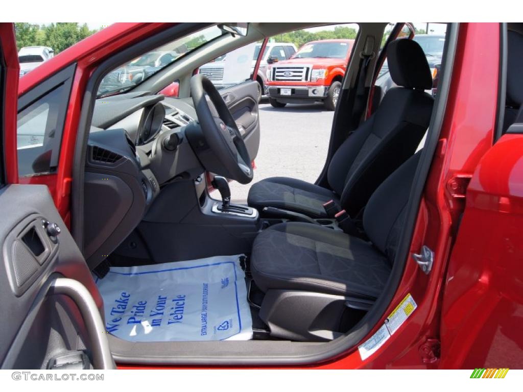 Charcoal Black/Blue Cloth Interior 2011 Ford Fiesta SE Hatchback Photo #49716079