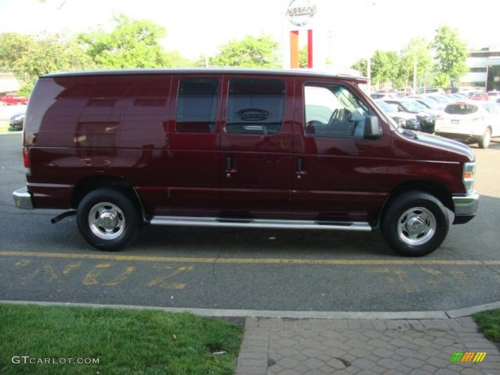 Dark Toreador Red Metallic 2008 Ford E Series Van E250 Super Duty Commericial Exterior Photo #49719343