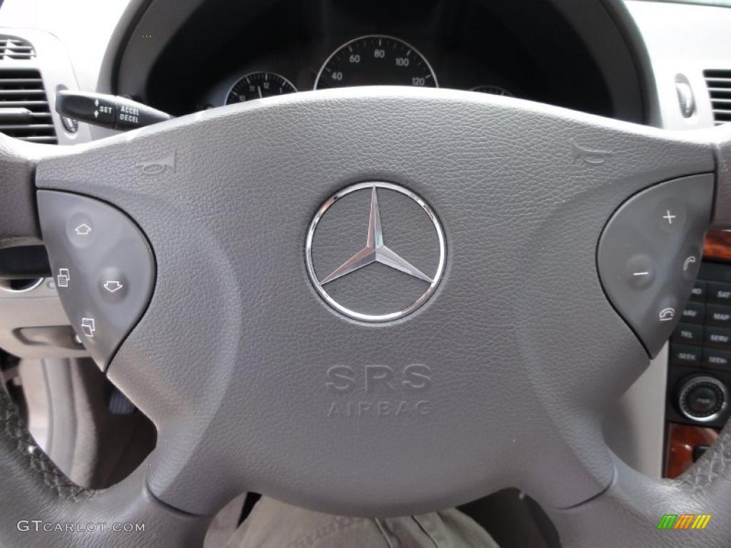 2005 Mercedes-Benz E 320 CDI Sedan Ash Steering Wheel Photo #49720120