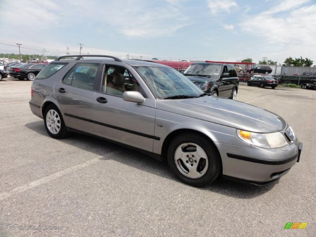 2002 9-5 Linear Sport Wagon - Steel Grey / Sand Beige photo #6