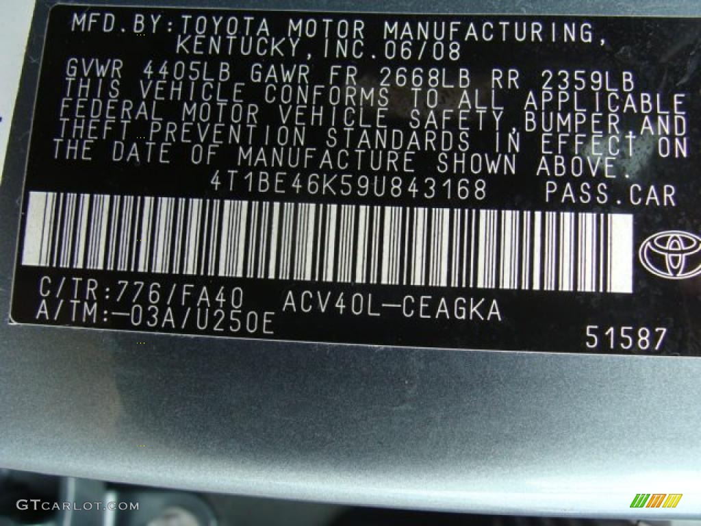 2009 Camry XLE - Aloe Green Metallic / Bisque photo #15