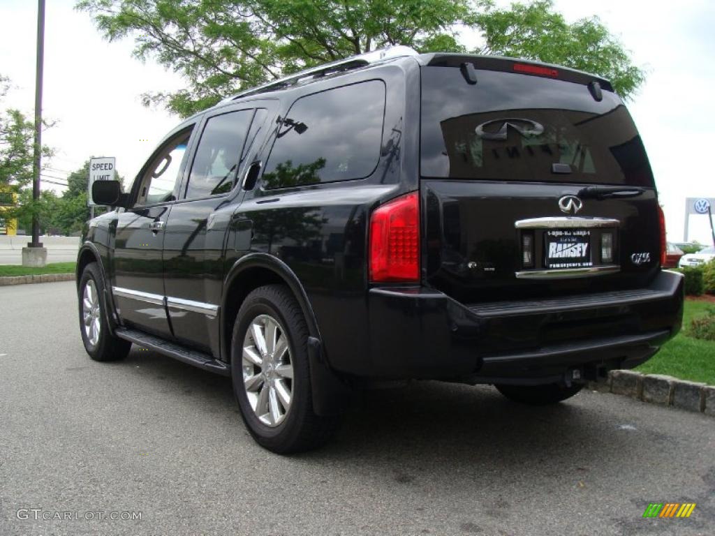 Liquid Onyx Black 2008 Infiniti QX 56 4WD Exterior Photo #49722340
