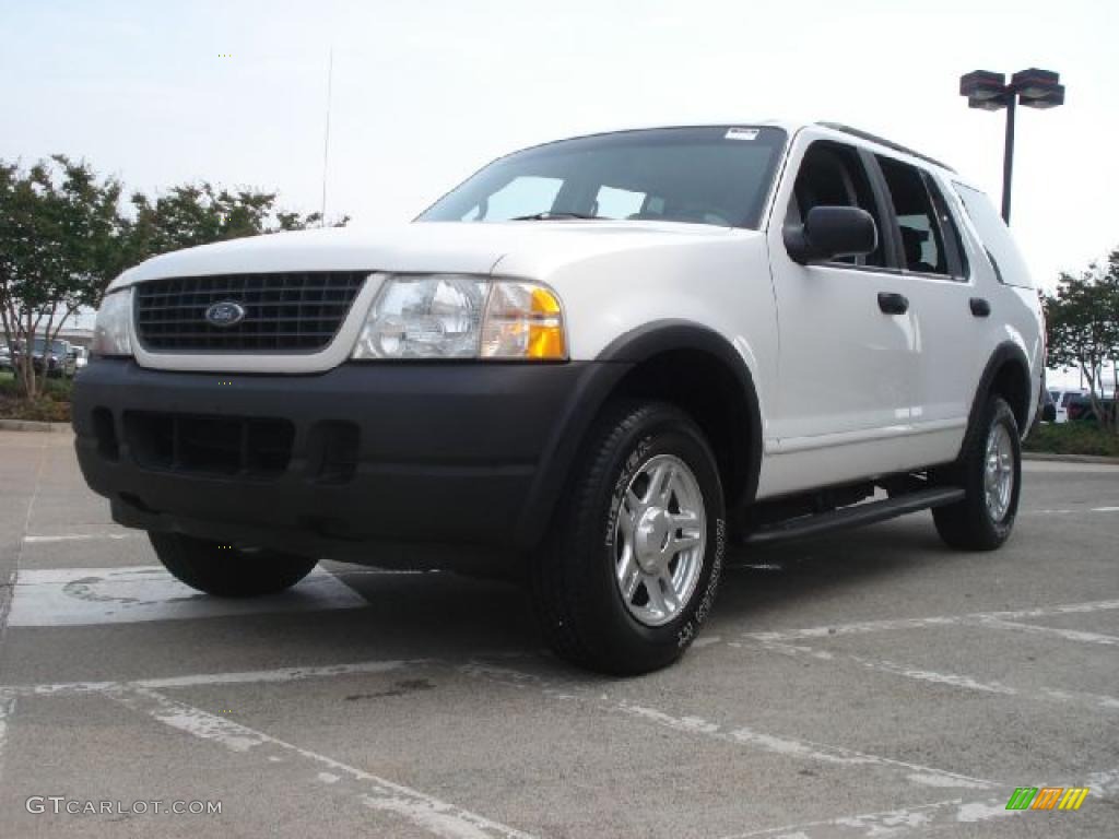 2003 Explorer XLS 4x4 - Oxford White / Graphite Grey photo #7