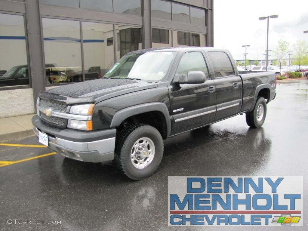 2004 Silverado 2500HD LS Crew Cab 4x4 - Black / Tan photo #1