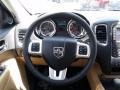 Black/Tan 2011 Dodge Durango Citadel Steering Wheel