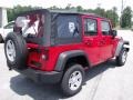 2011 Flame Red Jeep Wrangler Unlimited Sport 4x4  photo #7