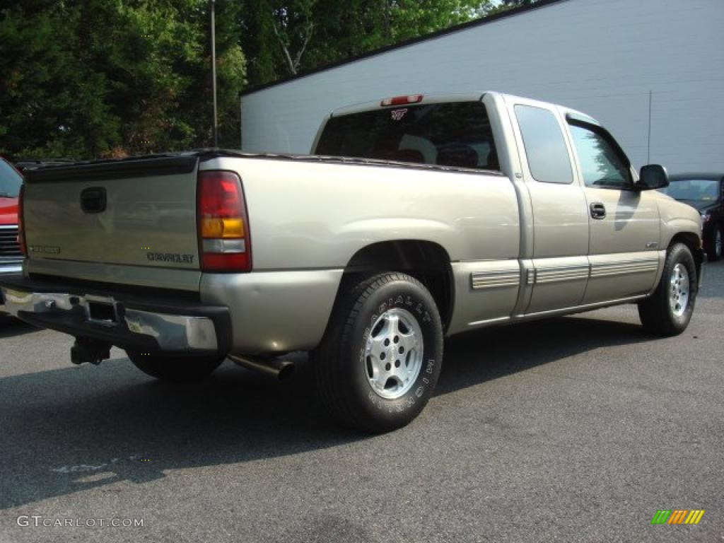 1999 Silverado 1500 LT Extended Cab - Light Pewter Metallic / Medium Gray photo #2