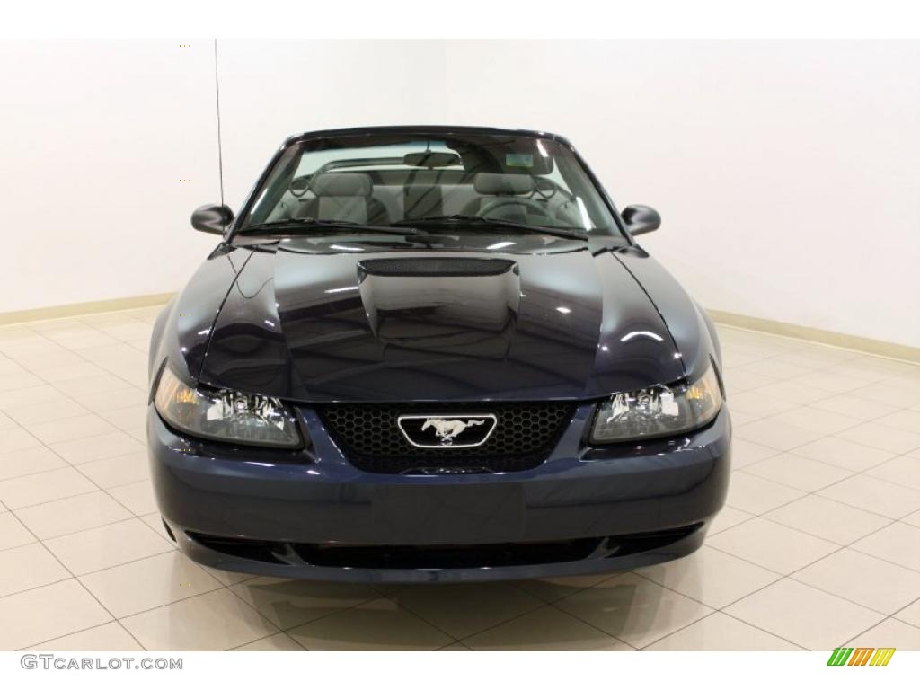 2001 Mustang V6 Convertible - True Blue Metallic / Medium Graphite photo #2