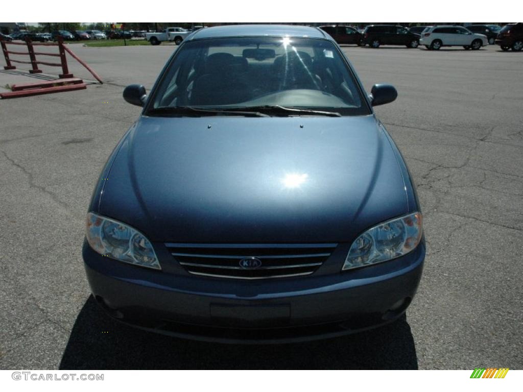 2002 Spectra LS Sedan - Slate Blue / Gray photo #2