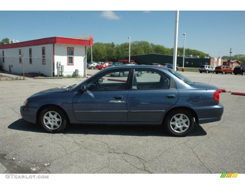 2002 Spectra LS Sedan - Slate Blue / Gray photo #13