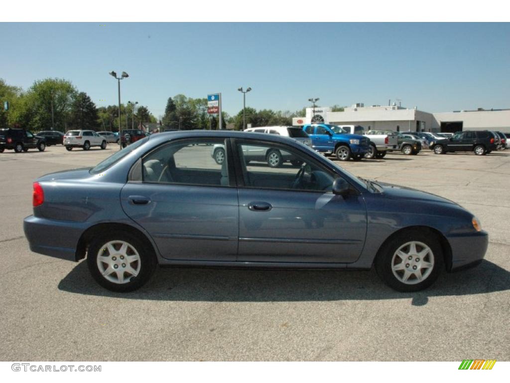 2002 Spectra LS Sedan - Slate Blue / Gray photo #14