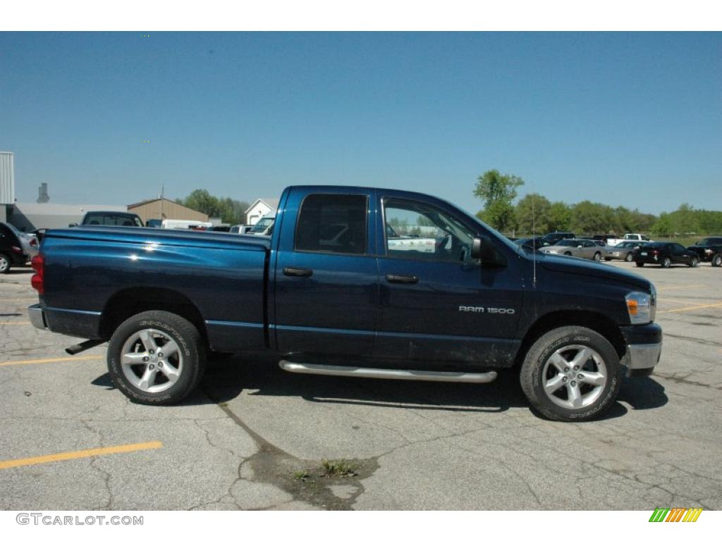 2007 Ram 1500 Big Horn Edition Quad Cab 4x4 - Patriot Blue Pearl / Medium Slate Gray photo #11