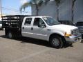 1999 Oxford White Ford F350 Super Duty XL Crew Cab Chassis Stake Truck  photo #1