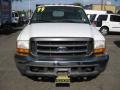 1999 Oxford White Ford F350 Super Duty XL Crew Cab Chassis Stake Truck  photo #2