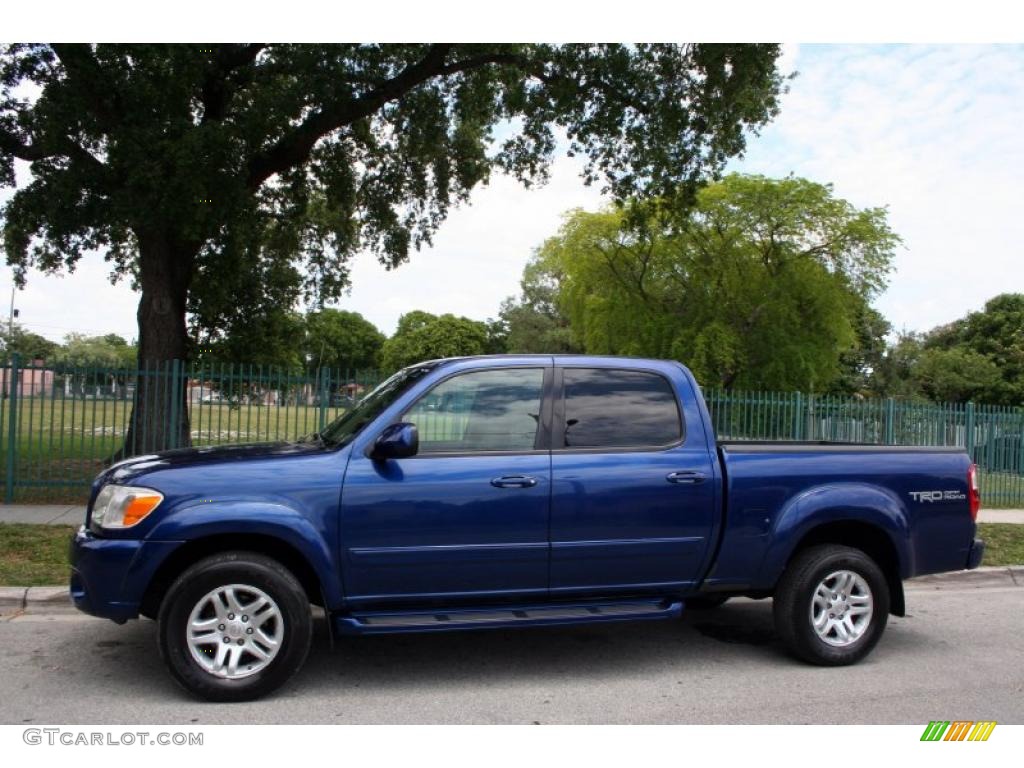 2005 Tundra Limited Double Cab 4x4 - Spectra Blue Mica / Taupe photo #2