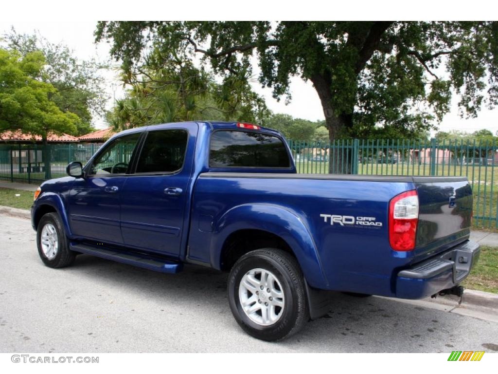 2005 Tundra Limited Double Cab 4x4 - Spectra Blue Mica / Taupe photo #5