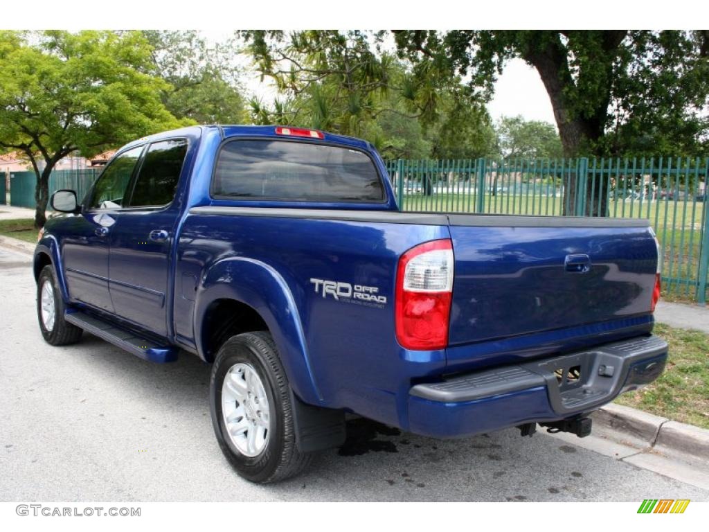 2005 Tundra Limited Double Cab 4x4 - Spectra Blue Mica / Taupe photo #6