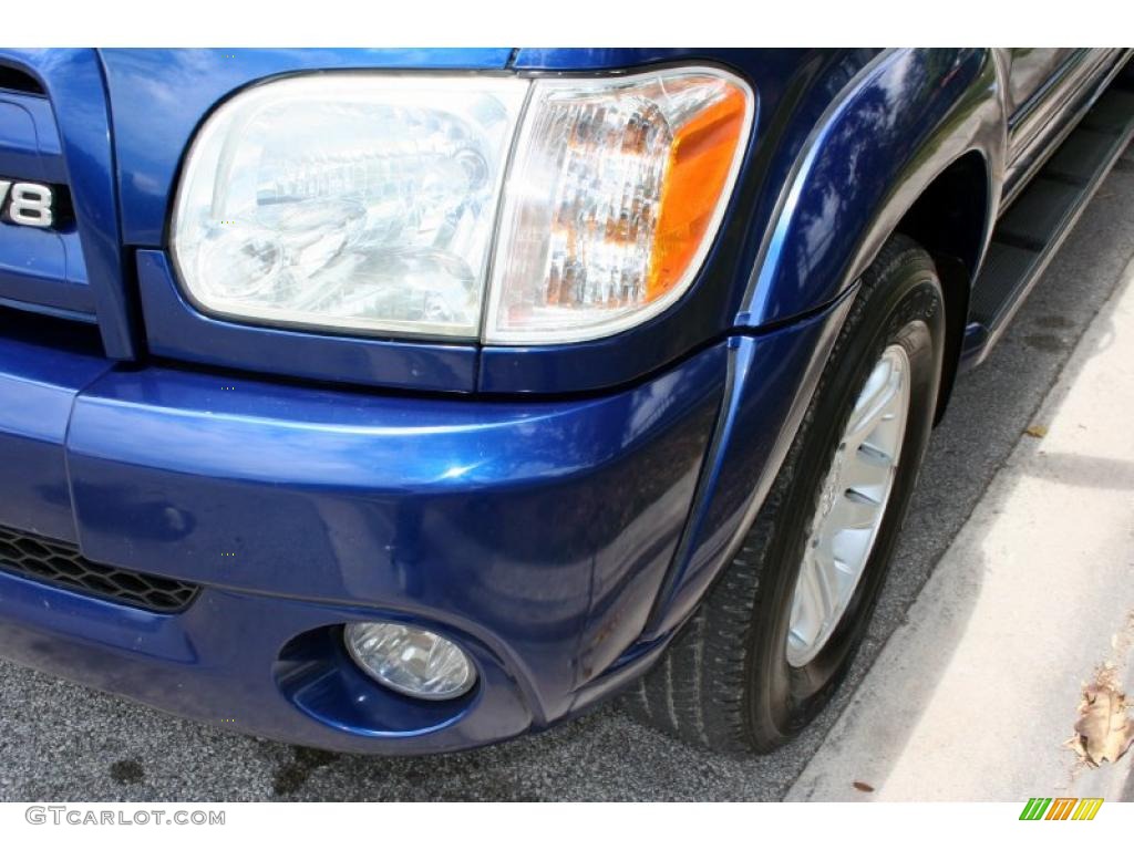 2005 Tundra Limited Double Cab 4x4 - Spectra Blue Mica / Taupe photo #16