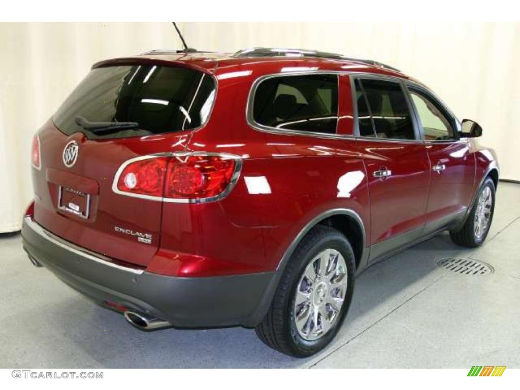 2010 Enclave CXL AWD - Red Jewel Tintcoat / Cashmere/Cocoa photo #3