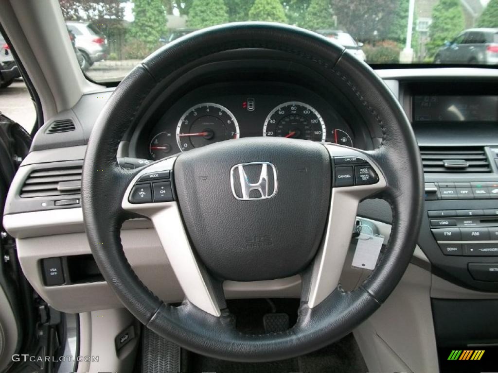 2008 Honda Accord EX-L Sedan Gray Steering Wheel Photo #49739887